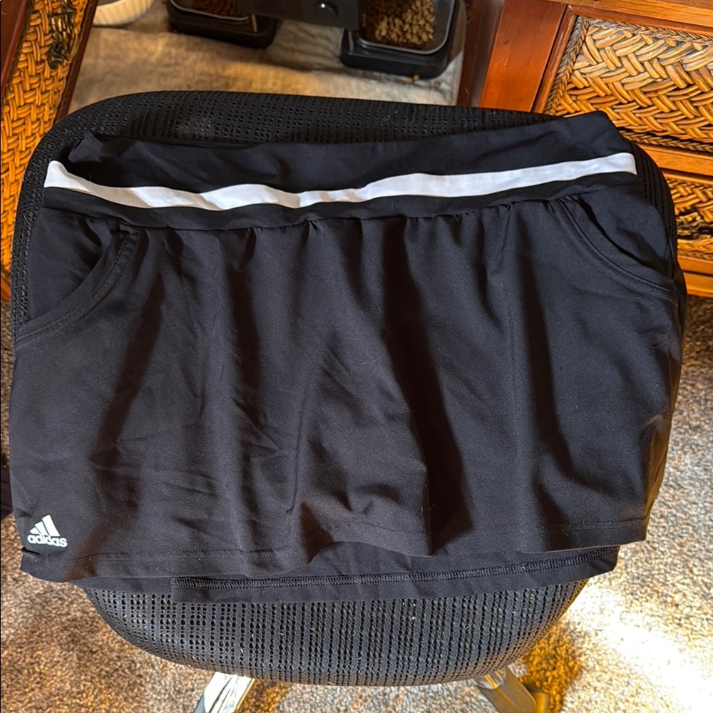 Adidas Black Skort with White Accent XL